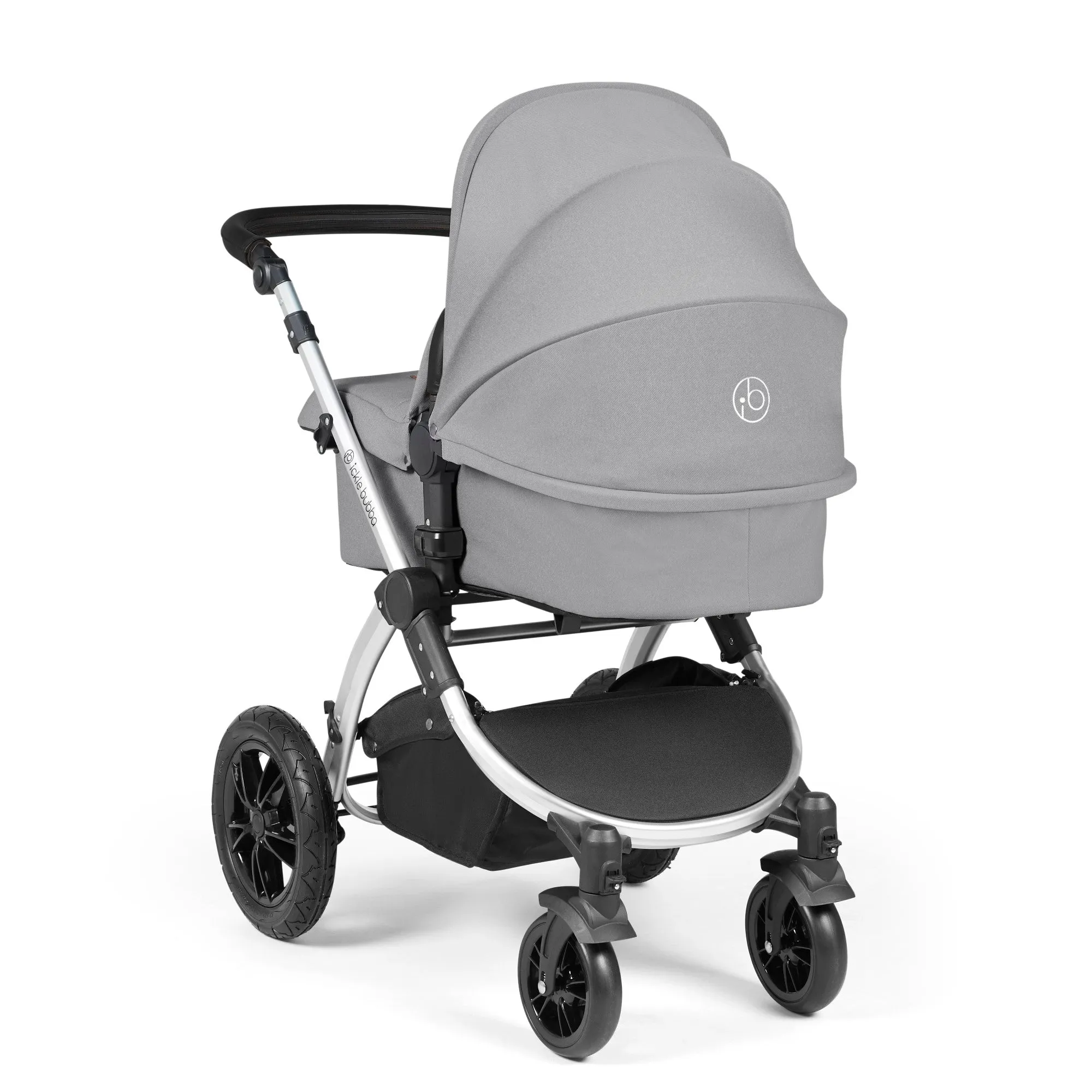 Ickle Bubba Stomp Luxe 2 in 1 Pushchair - Silver / Pearl Grey / Black