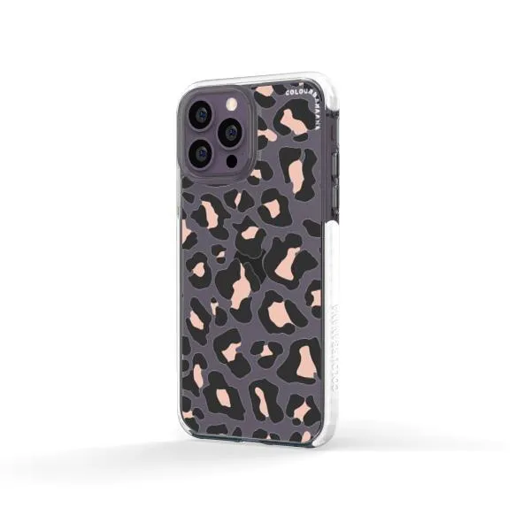 iPhone Case - Blush Rose Black Leopard