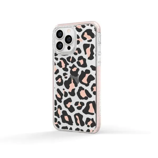 iPhone Case - Blush Rose Black Leopard