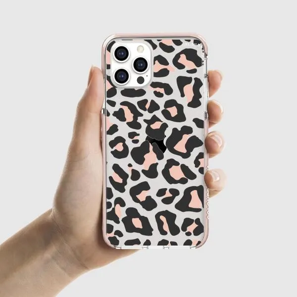 iPhone Case - Blush Rose Black Leopard