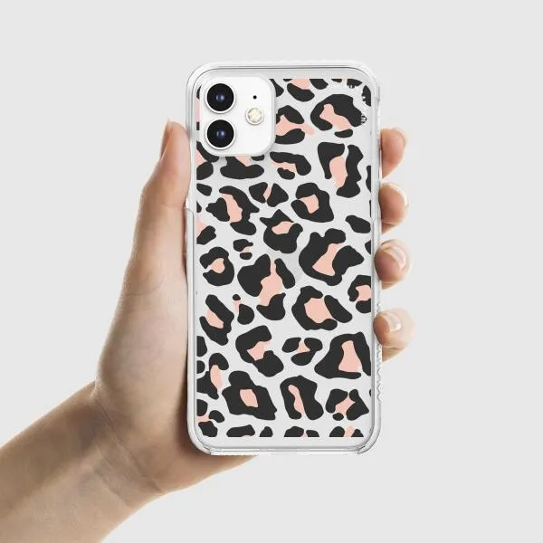 iPhone Case - Blush Rose Black Leopard