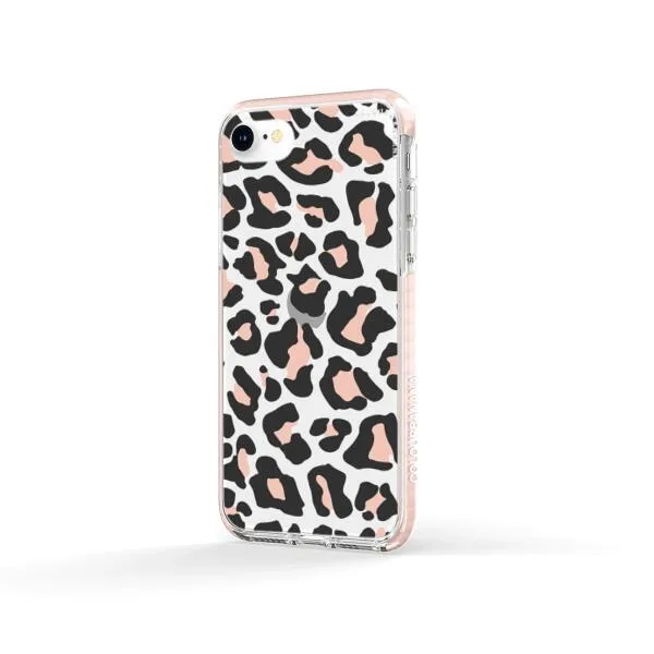 iPhone Case - Blush Rose Black Leopard