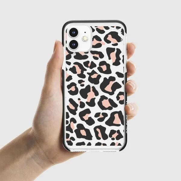 iPhone Case - Blush Rose Black Leopard