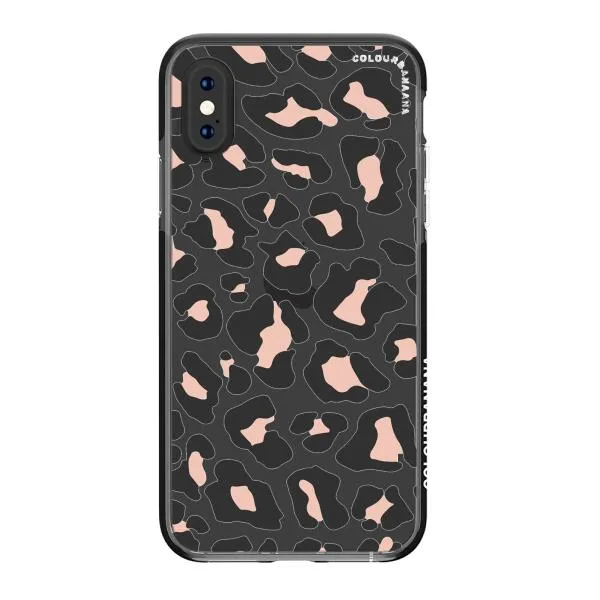 iPhone Case - Blush Rose Black Leopard