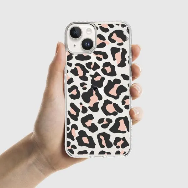 iPhone Case - Blush Rose Black Leopard