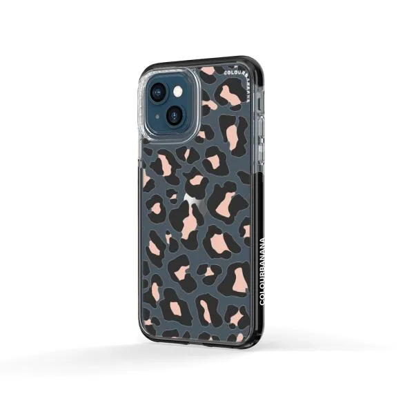 iPhone Case - Blush Rose Black Leopard