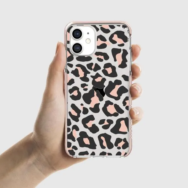 iPhone Case - Blush Rose Black Leopard