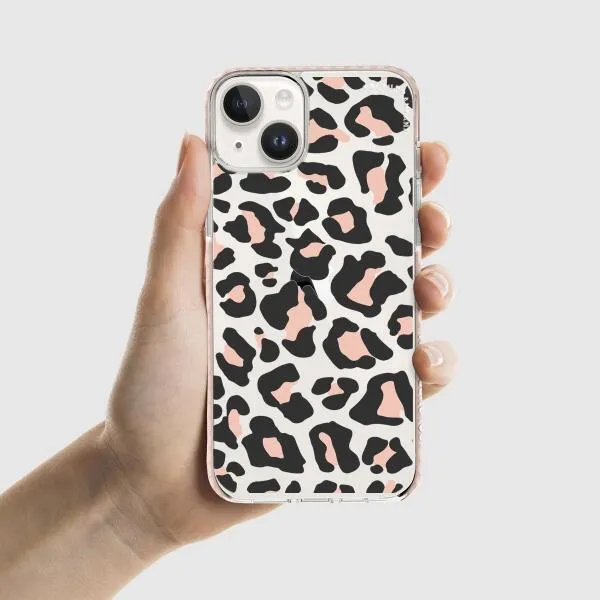 iPhone Case - Blush Rose Black Leopard