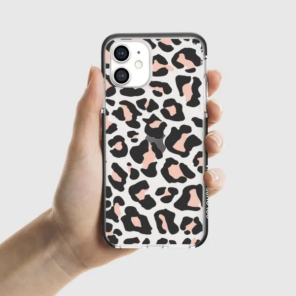 iPhone Case - Blush Rose Black Leopard