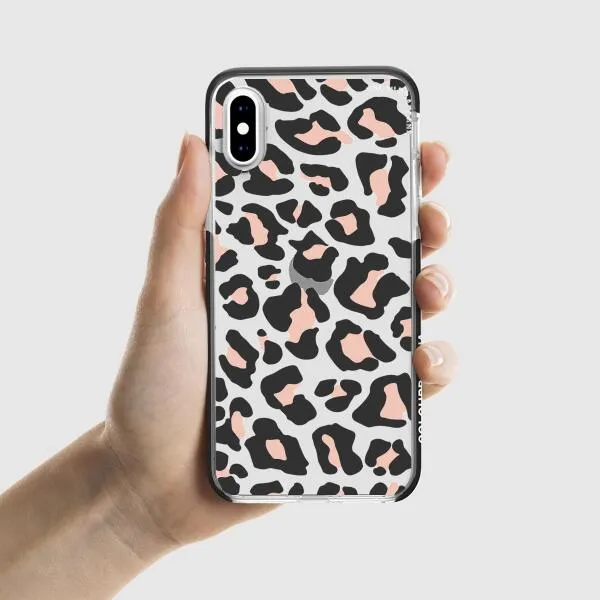 iPhone Case - Blush Rose Black Leopard