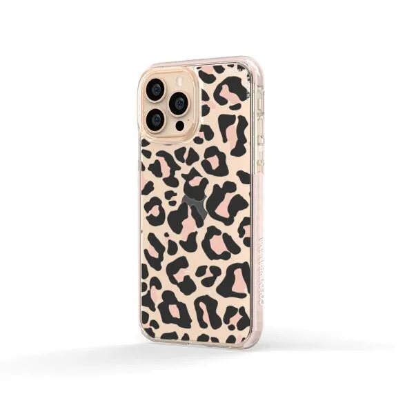 iPhone Case - Blush Rose Black Leopard