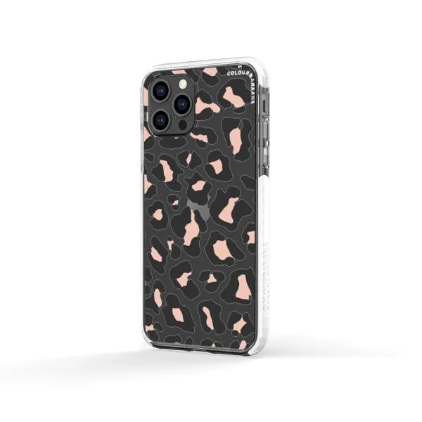 iPhone Case - Blush Rose Black Leopard