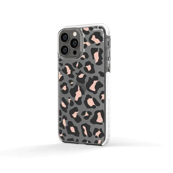 iPhone Case - Blush Rose Black Leopard