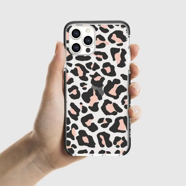 iPhone Case - Blush Rose Black Leopard