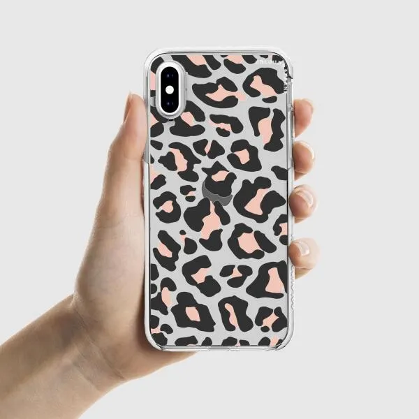 iPhone Case - Blush Rose Black Leopard