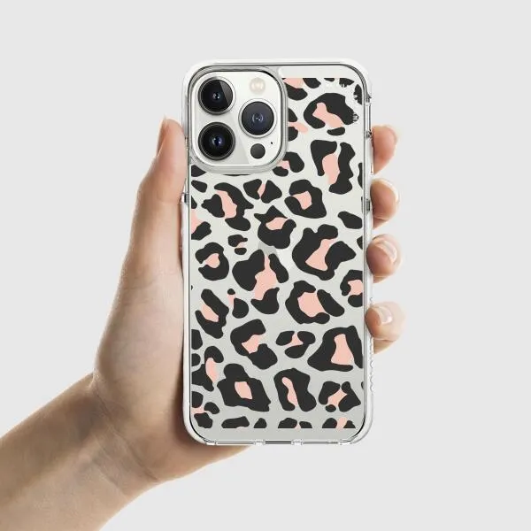 iPhone Case - Blush Rose Black Leopard