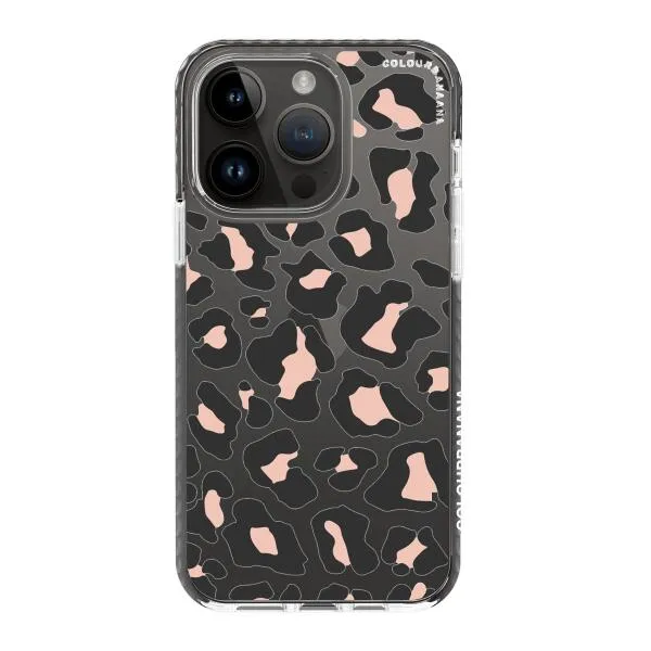 iPhone Case - Blush Rose Black Leopard