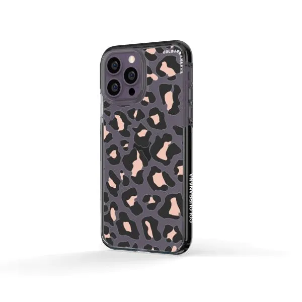 iPhone Case - Blush Rose Black Leopard