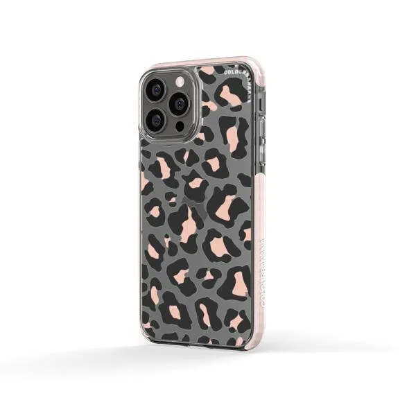 iPhone Case - Blush Rose Black Leopard