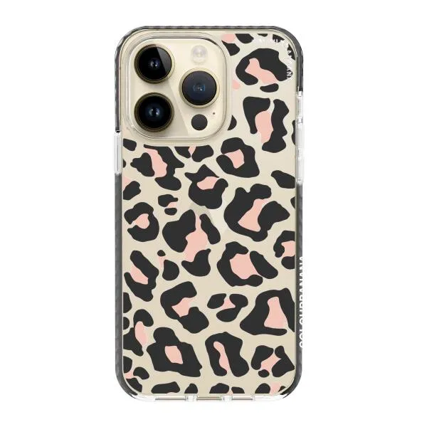 iPhone Case - Blush Rose Black Leopard