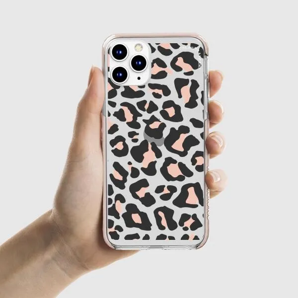 iPhone Case - Blush Rose Black Leopard