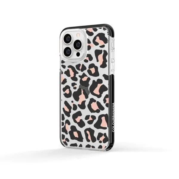 iPhone Case - Blush Rose Black Leopard