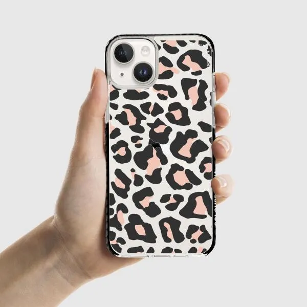 iPhone Case - Blush Rose Black Leopard