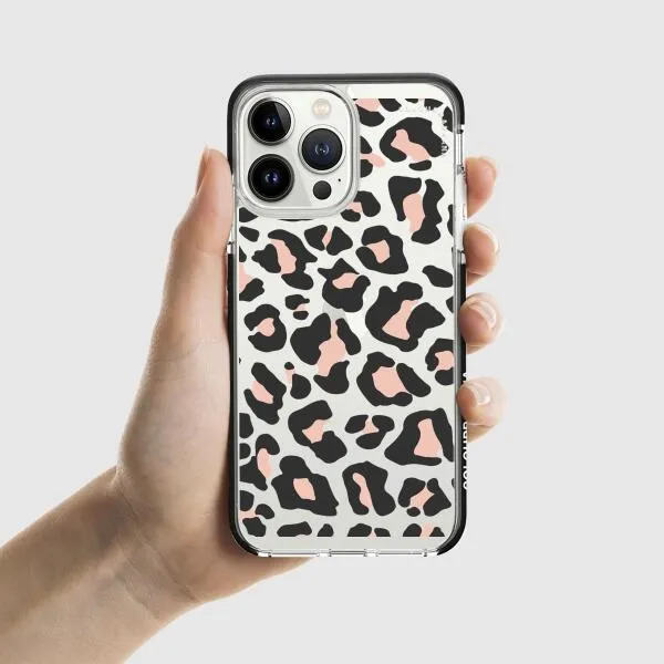 iPhone Case - Blush Rose Black Leopard