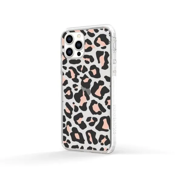 iPhone Case - Blush Rose Black Leopard