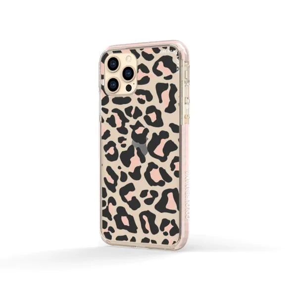 iPhone Case - Blush Rose Black Leopard