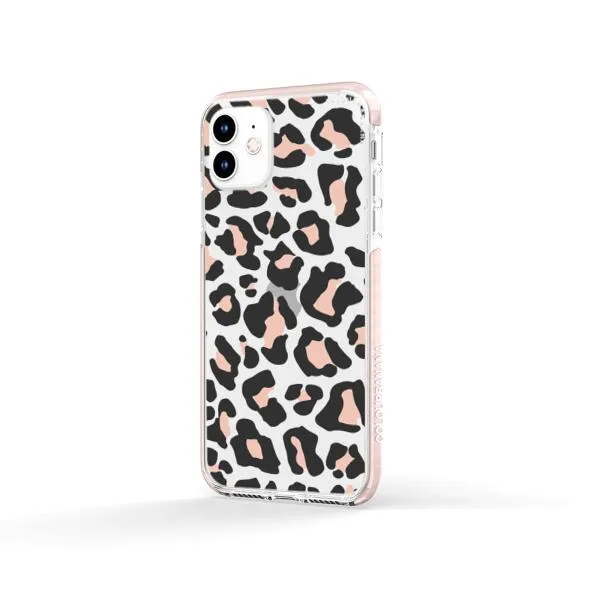 iPhone Case - Blush Rose Black Leopard