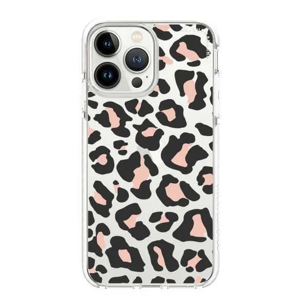 iPhone Case - Blush Rose Black Leopard