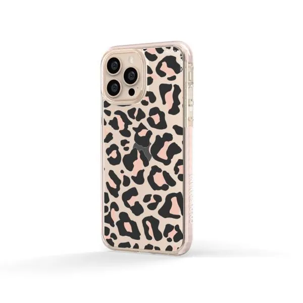 iPhone Case - Blush Rose Black Leopard