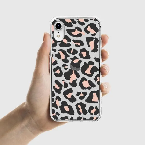 iPhone Case - Blush Rose Black Leopard