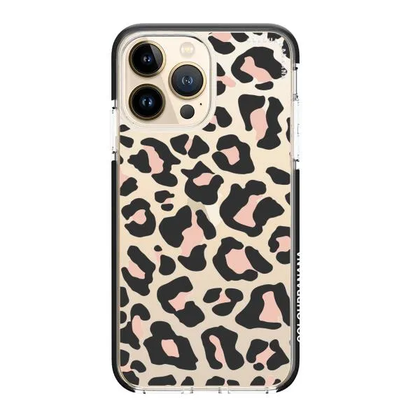 iPhone Case - Blush Rose Black Leopard