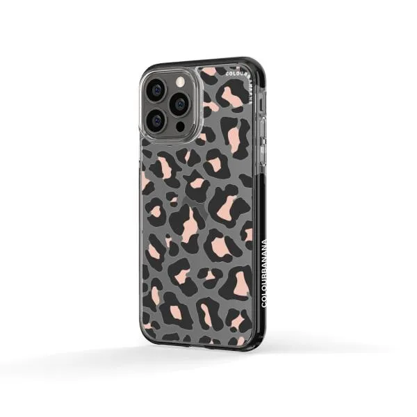 iPhone Case - Blush Rose Black Leopard