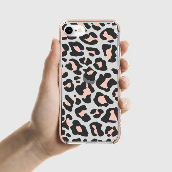 iPhone Case - Blush Rose Black Leopard