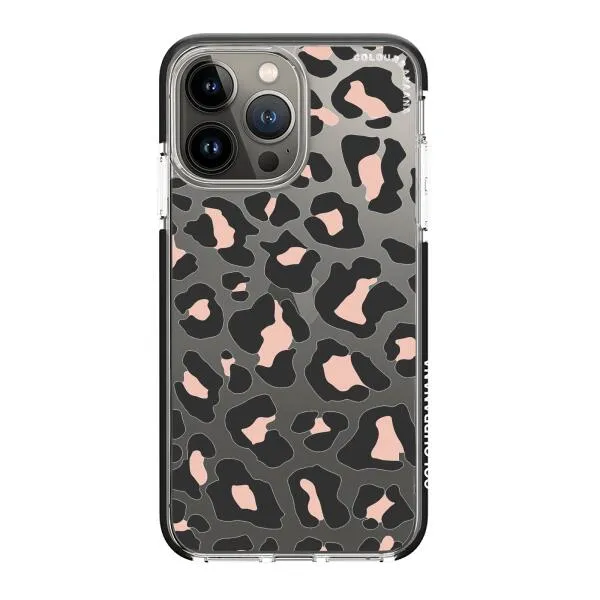 iPhone Case - Blush Rose Black Leopard