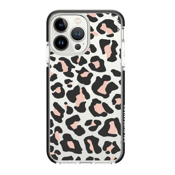 iPhone Case - Blush Rose Black Leopard