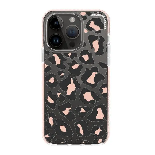 iPhone Case - Blush Rose Black Leopard