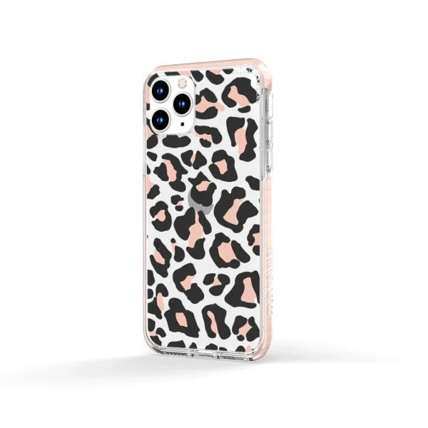 iPhone Case - Blush Rose Black Leopard