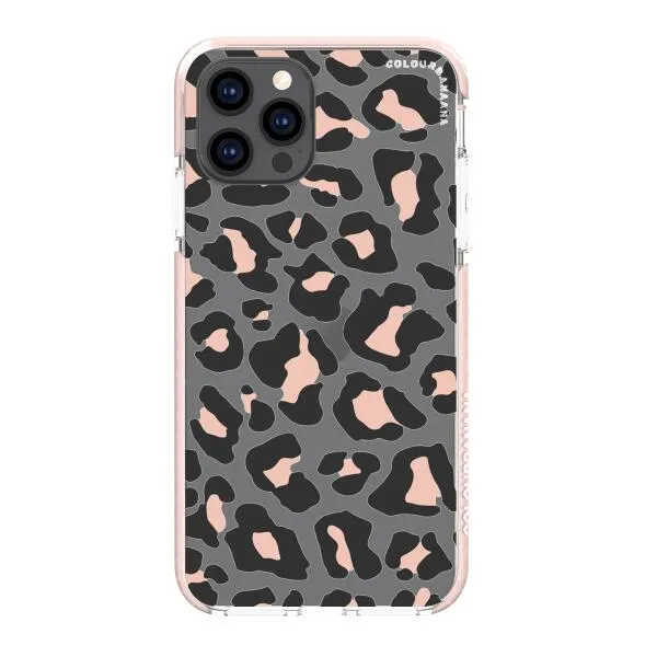 iPhone Case - Blush Rose Black Leopard