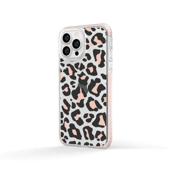 iPhone Case - Blush Rose Black Leopard