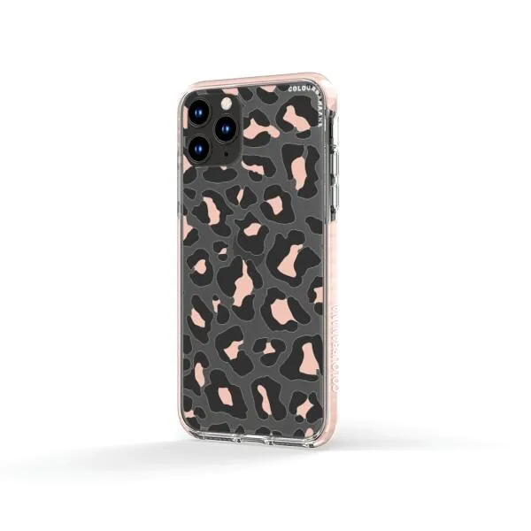 iPhone Case - Blush Rose Black Leopard