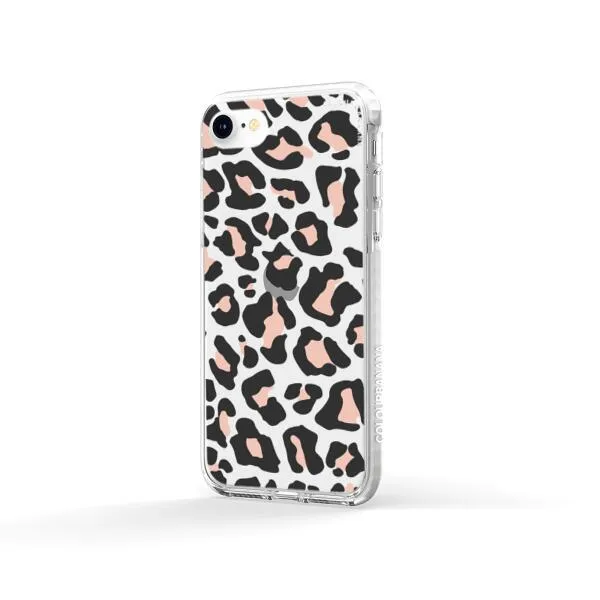 iPhone Case - Blush Rose Black Leopard