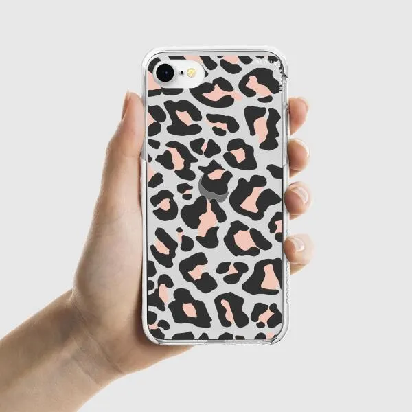 iPhone Case - Blush Rose Black Leopard