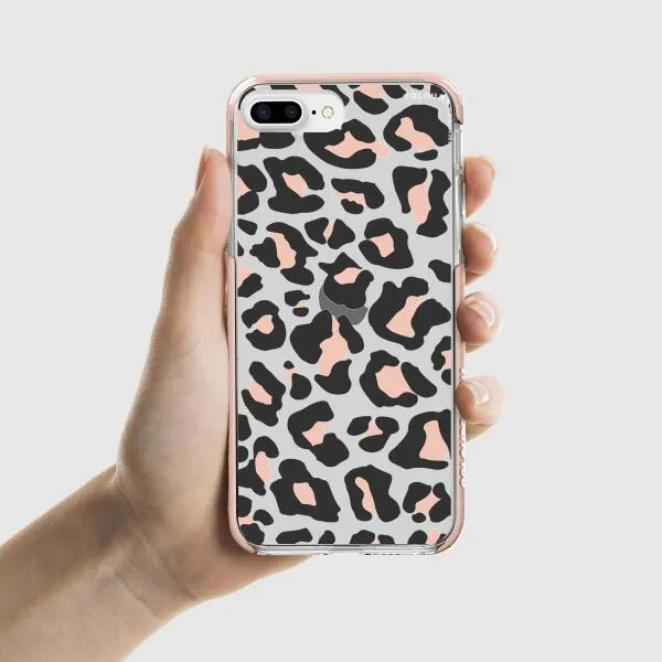 iPhone Case - Blush Rose Black Leopard