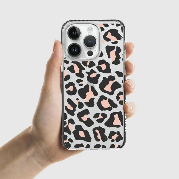 iPhone Case - Blush Rose Black Leopard