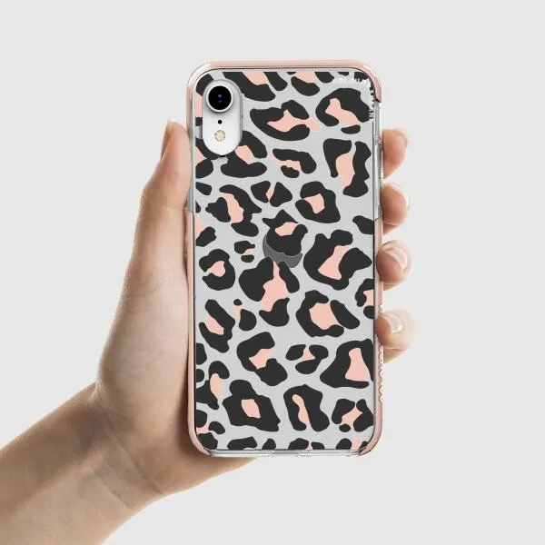 iPhone Case - Blush Rose Black Leopard