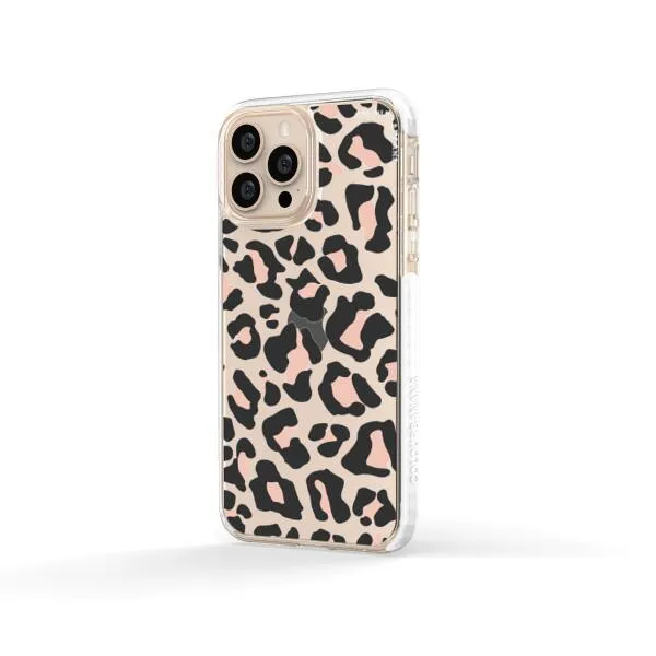 iPhone Case - Blush Rose Black Leopard